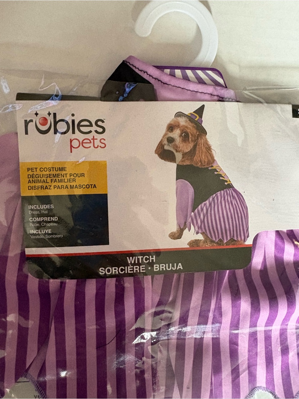 NIP Rubies Witch Pet Costume Small Dog Cat Halloween Dress Hat Size Small